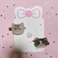 コヤンイサムチョンの猫のヘアピン 2個セット