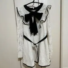 evelyn レースリボンロンパース