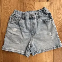 【UNIQLO】ダメージ加工 デニムショートパンツ　130㎝