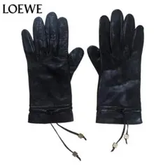 ロエベ　グローブ LOEWE（ロエベ） 超美品 アナグラム レザー グローブ 手袋 メンズ