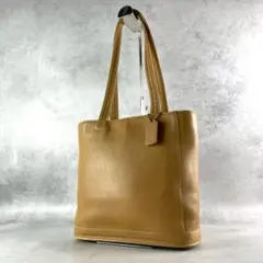 美品✨オールドコーチ トートバッグ レザー 肩掛け キャメル チャーム USA製