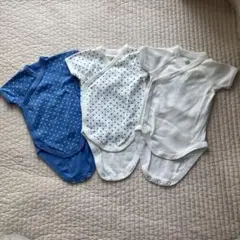 Petit Bateau 半袖ボディ 3枚セット 1m 54cm