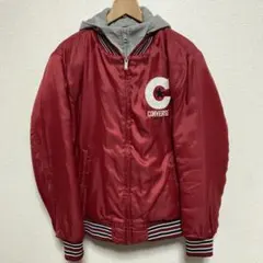 CONVERSE フード付きスタジャン LLサイズ レッド