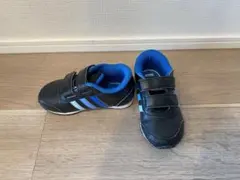 adidas ブラック/ブルー スニーカー 14センチ