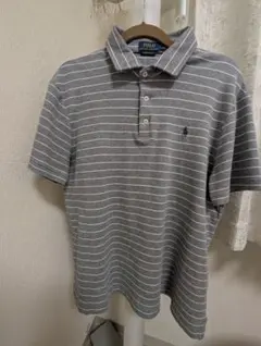 【ラルフローレン 】ポロシャツ　グレー×白