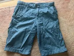 UNIQLO 青 コットン ショートパンツ S