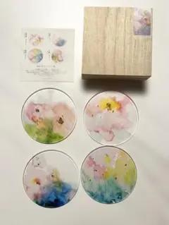 【新品・未使用】toumei あわいろ コースター4枚セット