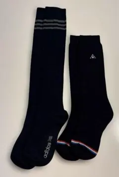 がんばっぺ様専用 adidas 黒ソックス 2足セット ストライプ