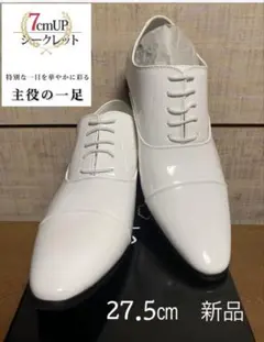 【美品】BENIR ベニル ウェディングシューズ 6㎝UPプレーントゥ 26.5 ベニル 美品 プレーントゥ ウェディングシューズ 26cm 6cmスタイル