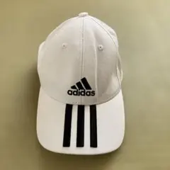 adidas ホワイト ストライプ キャップ OSFX
