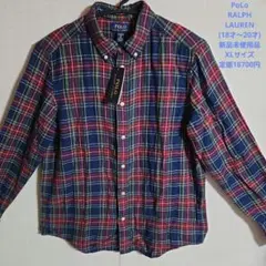 POLO ボタンダウン 長袖シャツ チェック柄