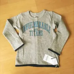 長袖カットソー 110cm グレー FOKIDS