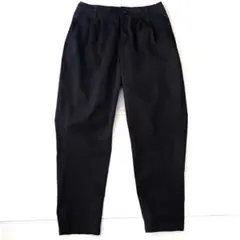 アースミュージック　テーパード　ブラック　コットンパンツ　薄手　ウエストゴム