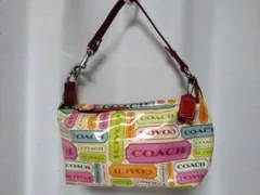 Coach パステルパッチワーク ショルダー ホーボーバッグ