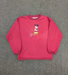 希少 90s ミッキーマウス 刺繍 スウェット ディズニー ヴィンテージ　古着