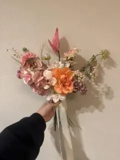 ウェディングブーケ　ブートニア　アートフラワーブーケ