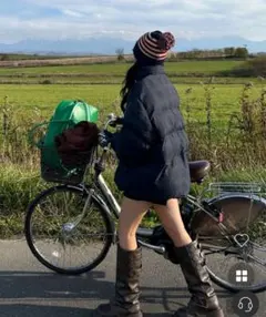 nugu チェックダウンジャケット