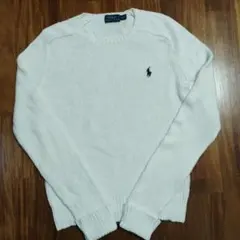 Polo Ralph Lauren　クルーセーター ホワイト Ｓ 160/84Ａ
