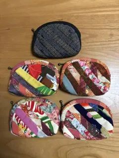和風パッチワークポーチセット