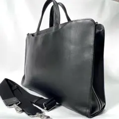 美品 2way オールレザー本革✨トリオン ビジネスバッグ ショルダー 黒 自立