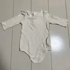 アイボリー フラワーレースロンパース 70