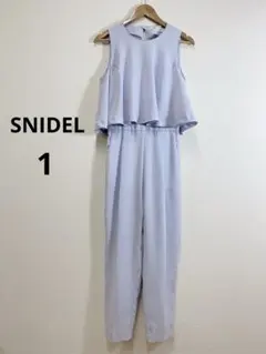 SNIDEL オールインワン ノースリーブ ライトブルー ペプラム 1のサムネイル