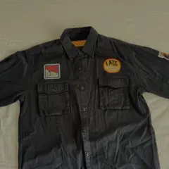 ワークシャツ刺繍パッチ付き