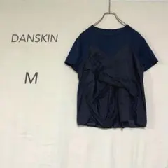 ダンスキン/Tシャツ/半袖/M/ネイビー/日本製/フリル/ナイロン/ドッキングのサムネイル