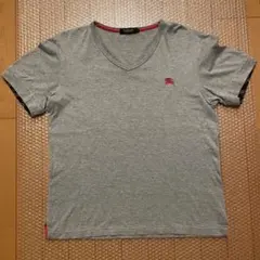 BURBERRY BLACK LABEL VネックTシャツ グレー サイズ2