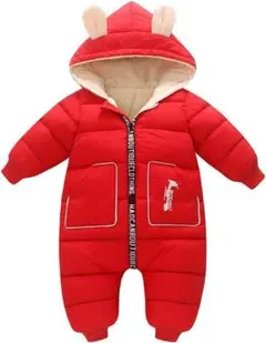 ベビー服 ロンパース長袖 厚手 防寒服 冬 スキーウエア