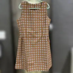 新品 SHINNOSUKE by PETER ベストワンピース　千鳥柄　LL