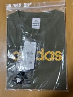 【新品・タグ付】アディダス Tシャツ Lサイズ オリーブ ロゴT カーキ
