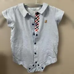 familiar ライトブルー ロンパース 60cm