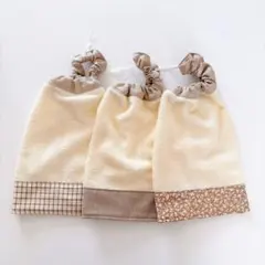 おりこうエプロン　中厚甘撚りタオル×国産ガーゼ　３枚セット