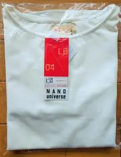 【ナノ・ユニバース】LB.04／リブ付きれい見えジョーゼットカットソー