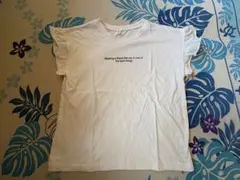 【最終処分価格】フリル袖 半袖Tシャツ 150cm ホワイトのサムネイル