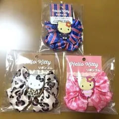 サンリオ　キティちゃん　ヘアアクセサリー 3点セット　シュシュ　ヘアゴムのサムネイル