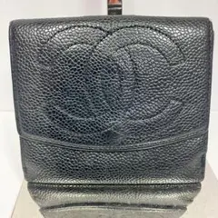 CHANEL シャネル ココマーク キャビアスキン二つ折り財布 ウォレット