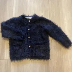 S様専用★H&M シャギーファー　ネイビー カーディガン 2-4Y