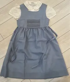 お受験　学校見学　ファミリア　ジャンパースカート　ブラウス　セット　130