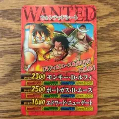 ONE PIECE ワンピーベリーマッチ ウォンテッドシート