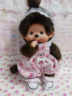 モンチッチ　Sサイズ　お洋服A-26 ３点セット　かぼちゃパンツ　スタイ　メイド