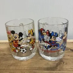 ディズニー　昭和レトロ　ディズニー&コーラグラス　ミッキー　2個セット