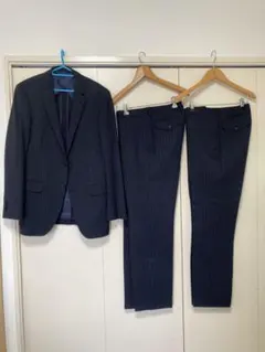 THE SUIT COMPANY メンズ ネイビー ジャケット1着パンツ2本
