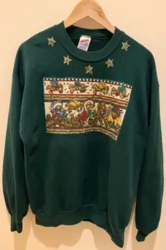 90s USA製　JERZEES CHRISTMAS BEAR クリスマス