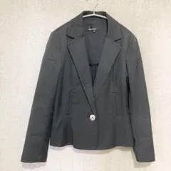 美品✦JUNKO SHIMADA テーラードジャケッ L 黒 ストレッチ 裏地付のサムネイル