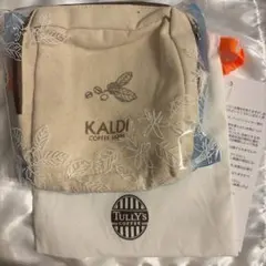 KALDI スクエアポーチ　タリーズ　巾着
