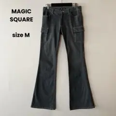 MAGIC SQUARE ブーツカット カーゴデニムパンツ ローライズ Y2K