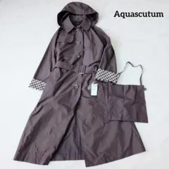 【新品】アクアスキュータム レインコート 撥水防水 2way ブラウン Mのサムネイル