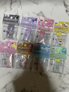 ダイソー　サンリオキャラクター消しゴム8個セット、袋付